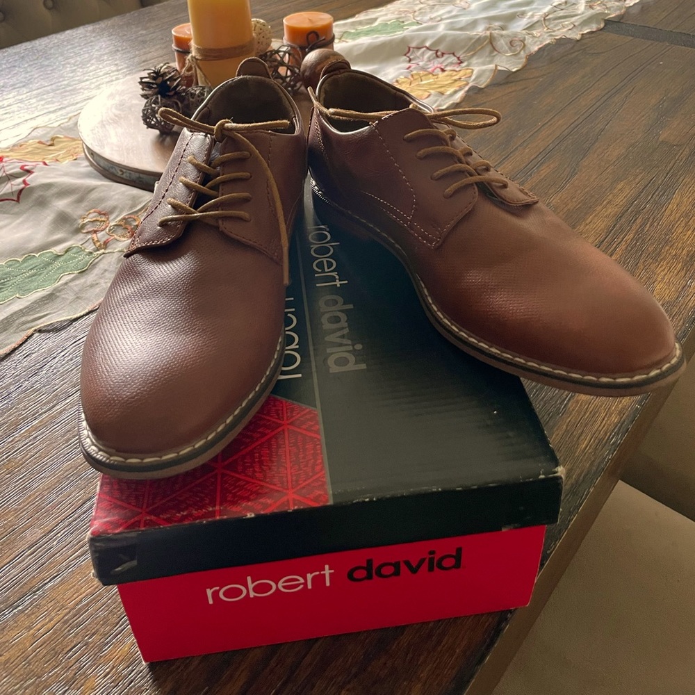 Brown dress men shoes